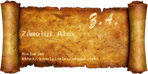 Zámolyi Alex névjegykártya