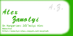 alex zamolyi business card